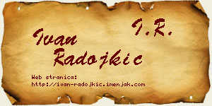 Ivan Radojkić vizit kartica